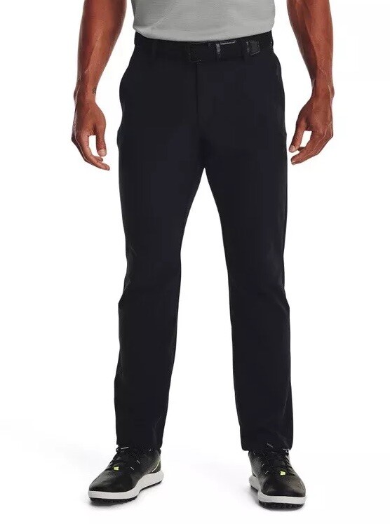 $70 Under Armour Men’s Wicking Golf Flat Front Pants -Black – Size: 34W 30L