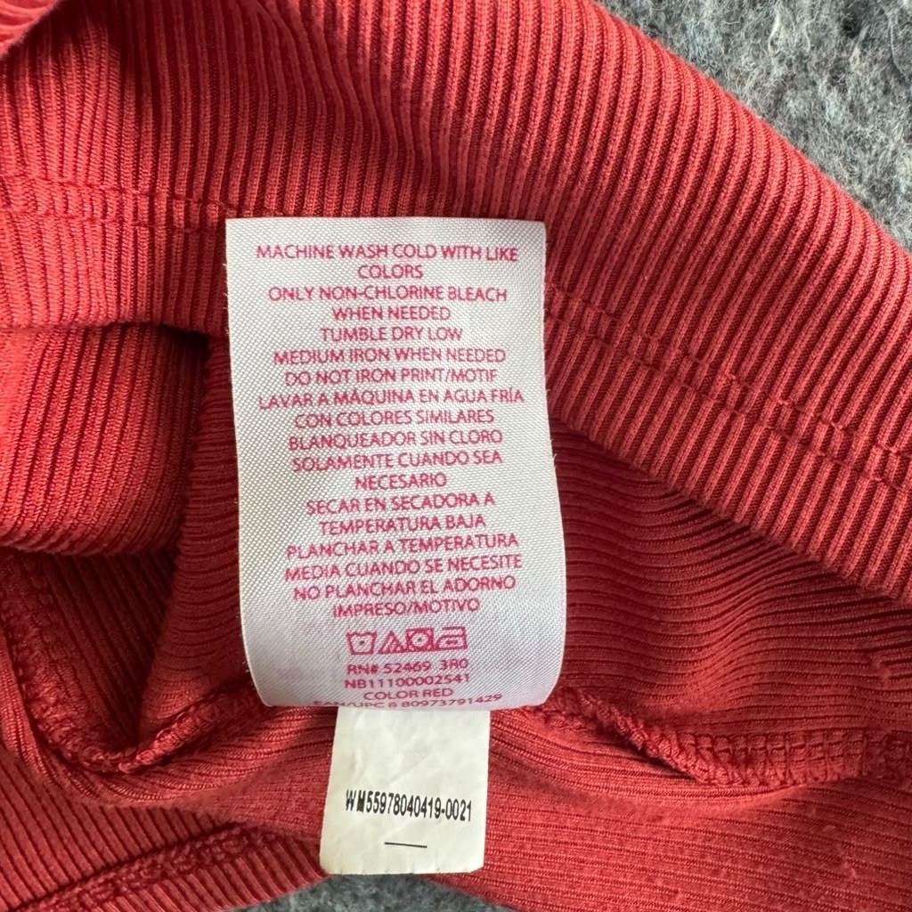 No Boundaries XXL Red Ribbed Tank Top Cami Stretch Spaghetti Strap Juniors 2X