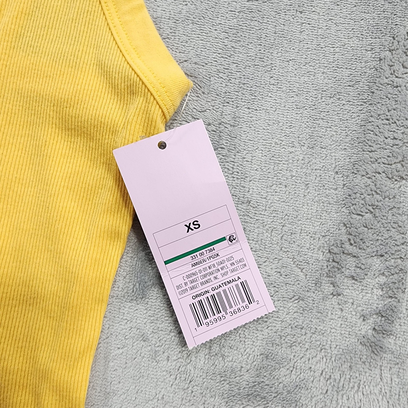 NEW Wild Fable Top Womens XS Yellow Scoop Neck Ribbed Cami Tank Stretch Casual