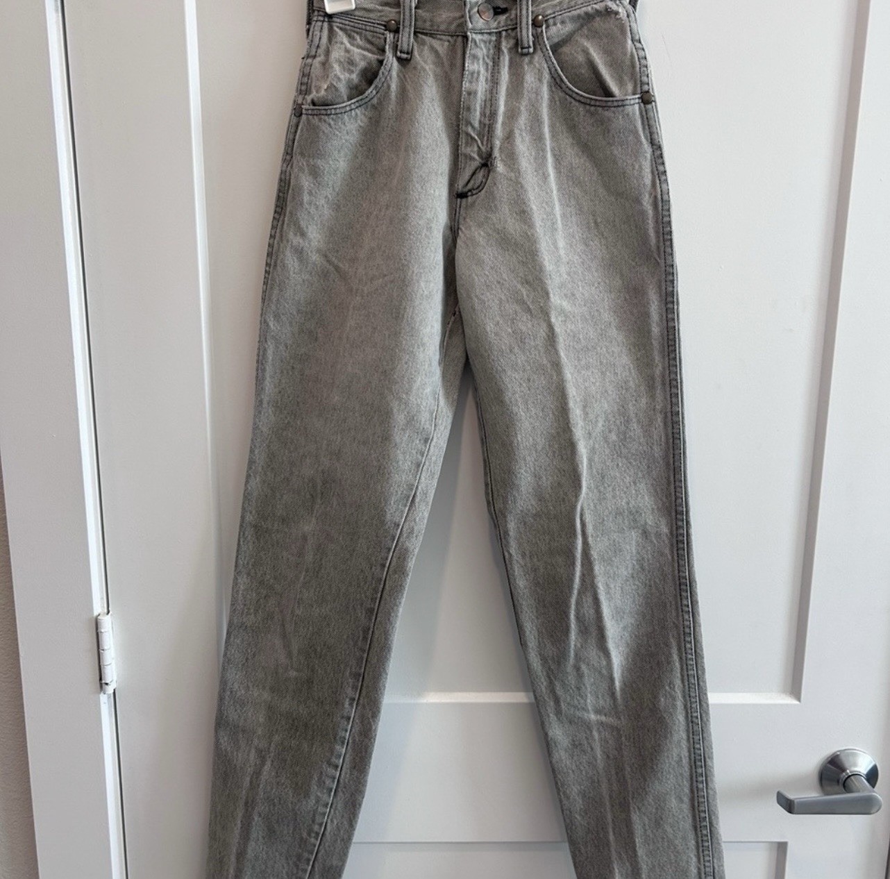 Wrangler Cowboy Cut Gray Light Wash Straight Leg Jeans Regular Fit 5-Pocket