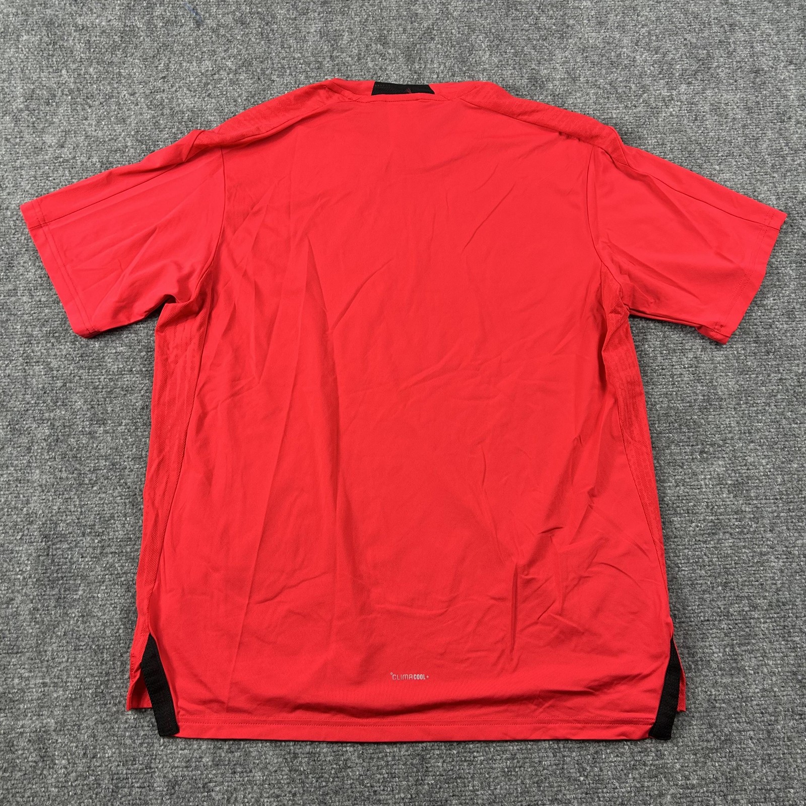 Adidas Shirt Mens Medium Red D4T INT Tee Training Lightweight Athletic Top