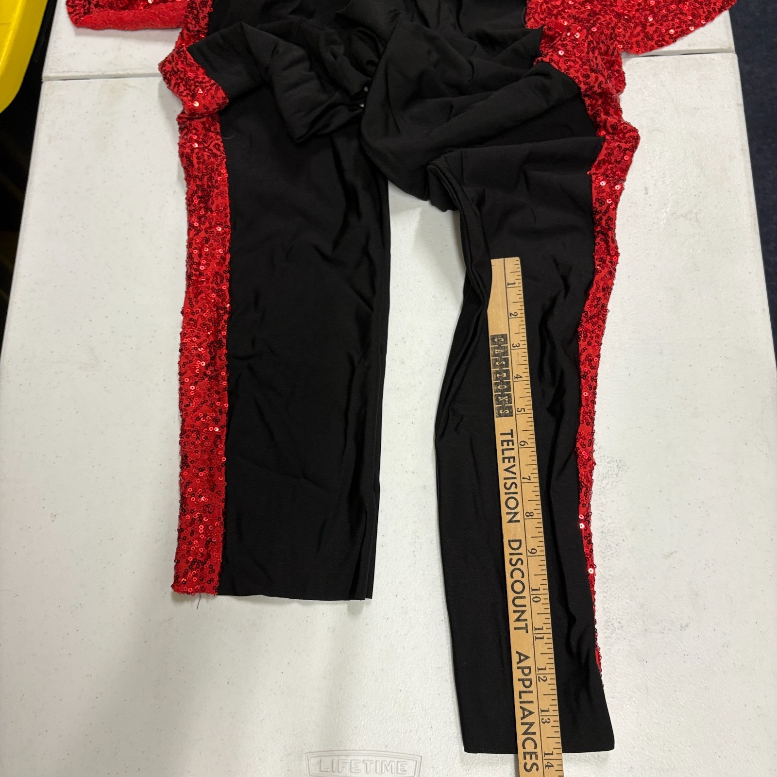 Costume Gallery Sequin Dance Costume LA Red Black Jazz Contemporary Set