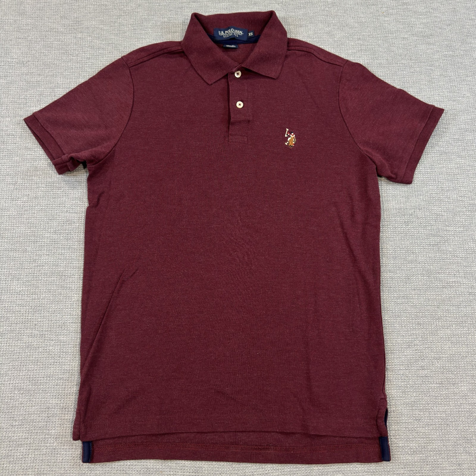 U.S. Polo Assn. Polo Shirt Mens Size XS Burgundy Short Sleeve Embroidered Logo