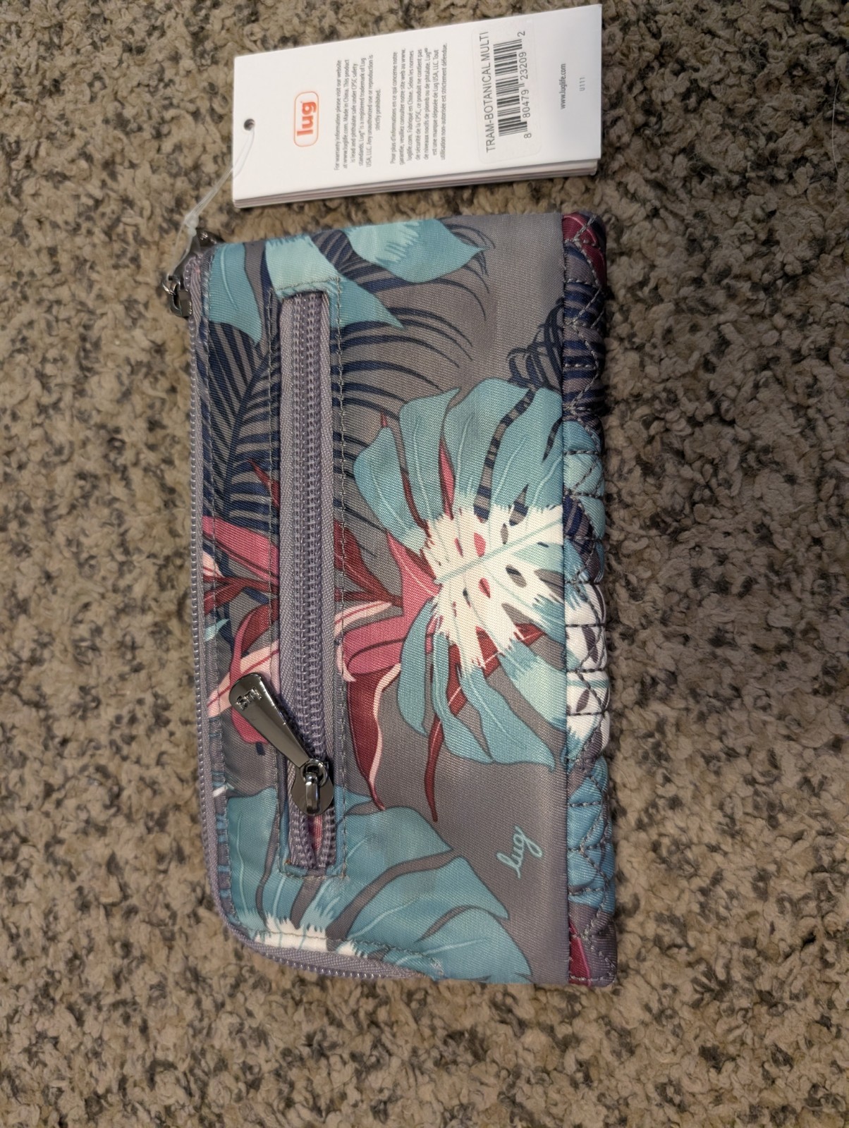Lug Tropical Floral Multicolor Quilted Zip-Around Women’s Wallet Card Slots