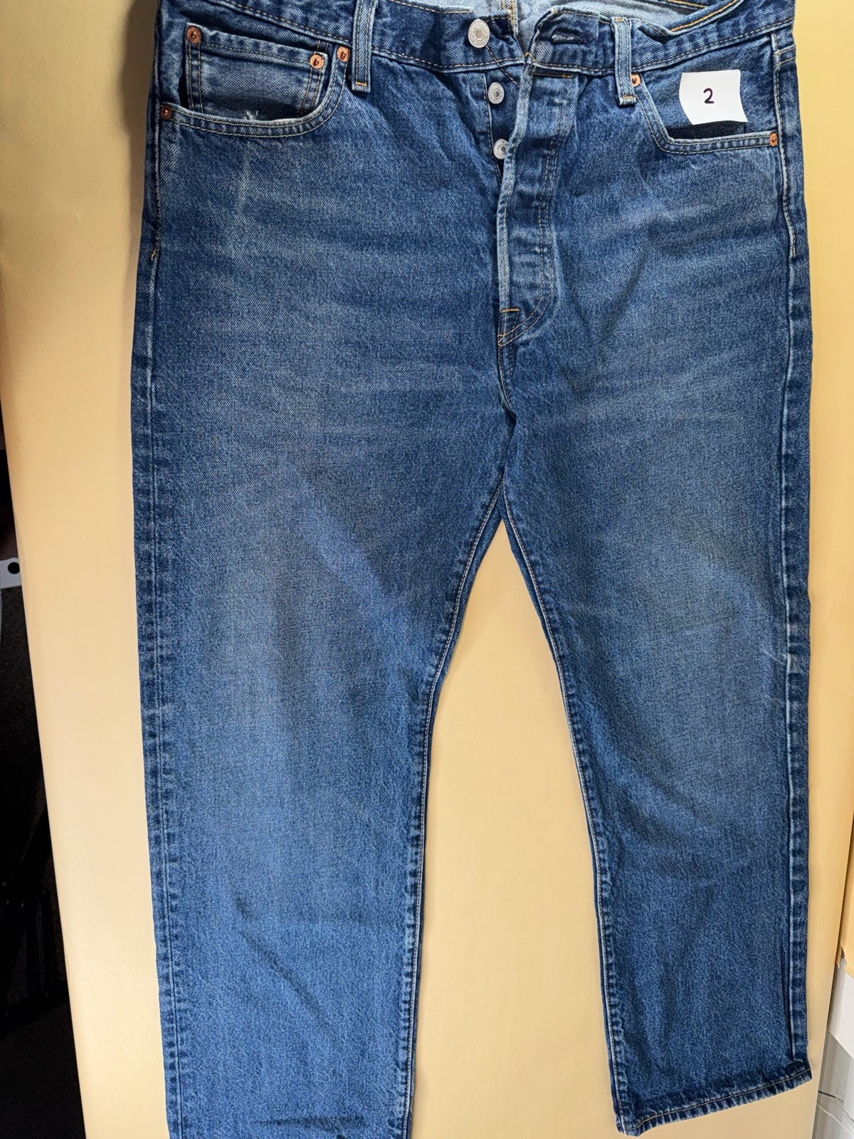 Levi’s 501 Original Fit Button Fly Jeans Men’s W36 L32 Blue Straight Leg