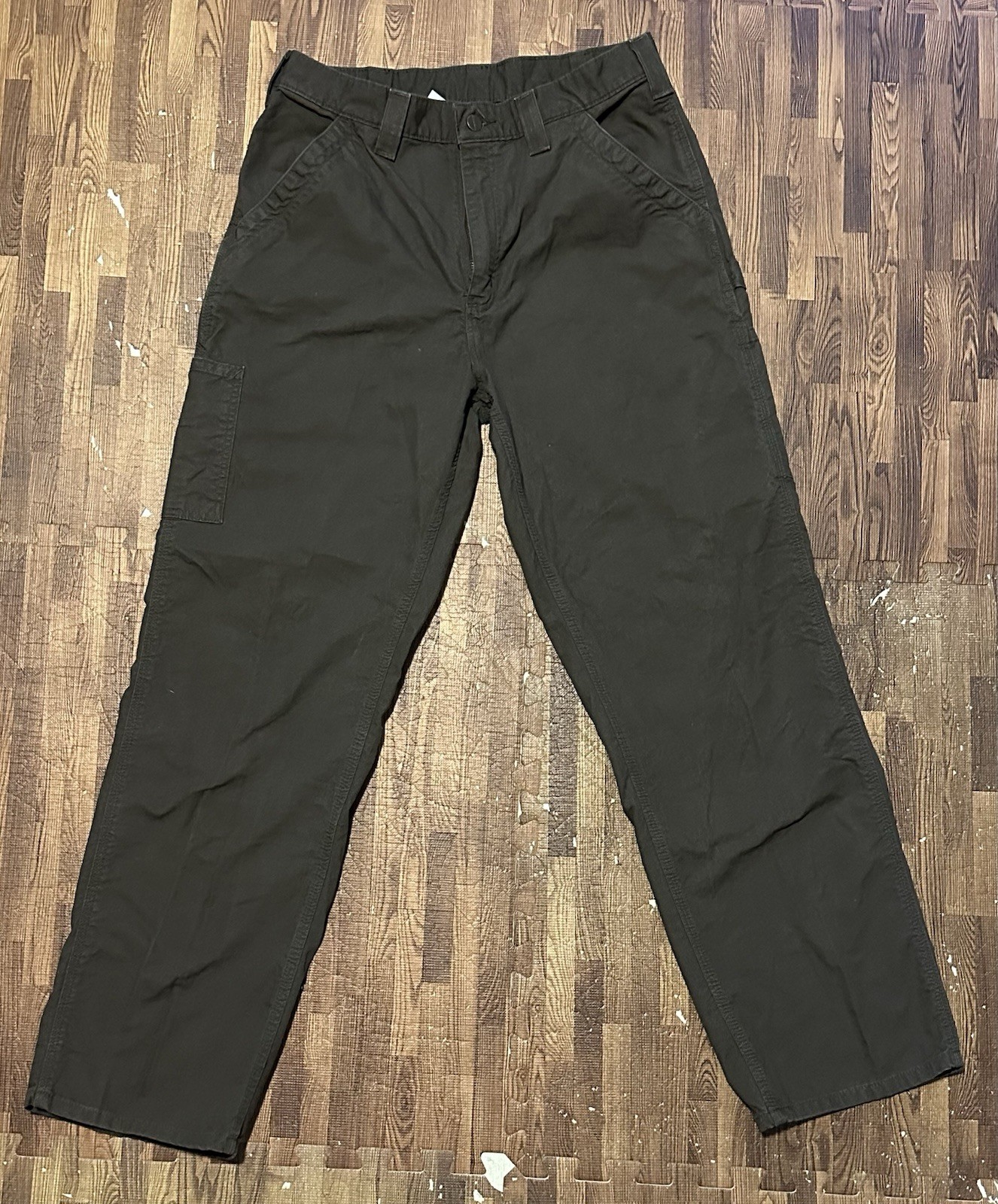 Carhartt Loose-Fit Canvas Utility Work Pant (Dungaree Fit), 34×30, Dark Brown