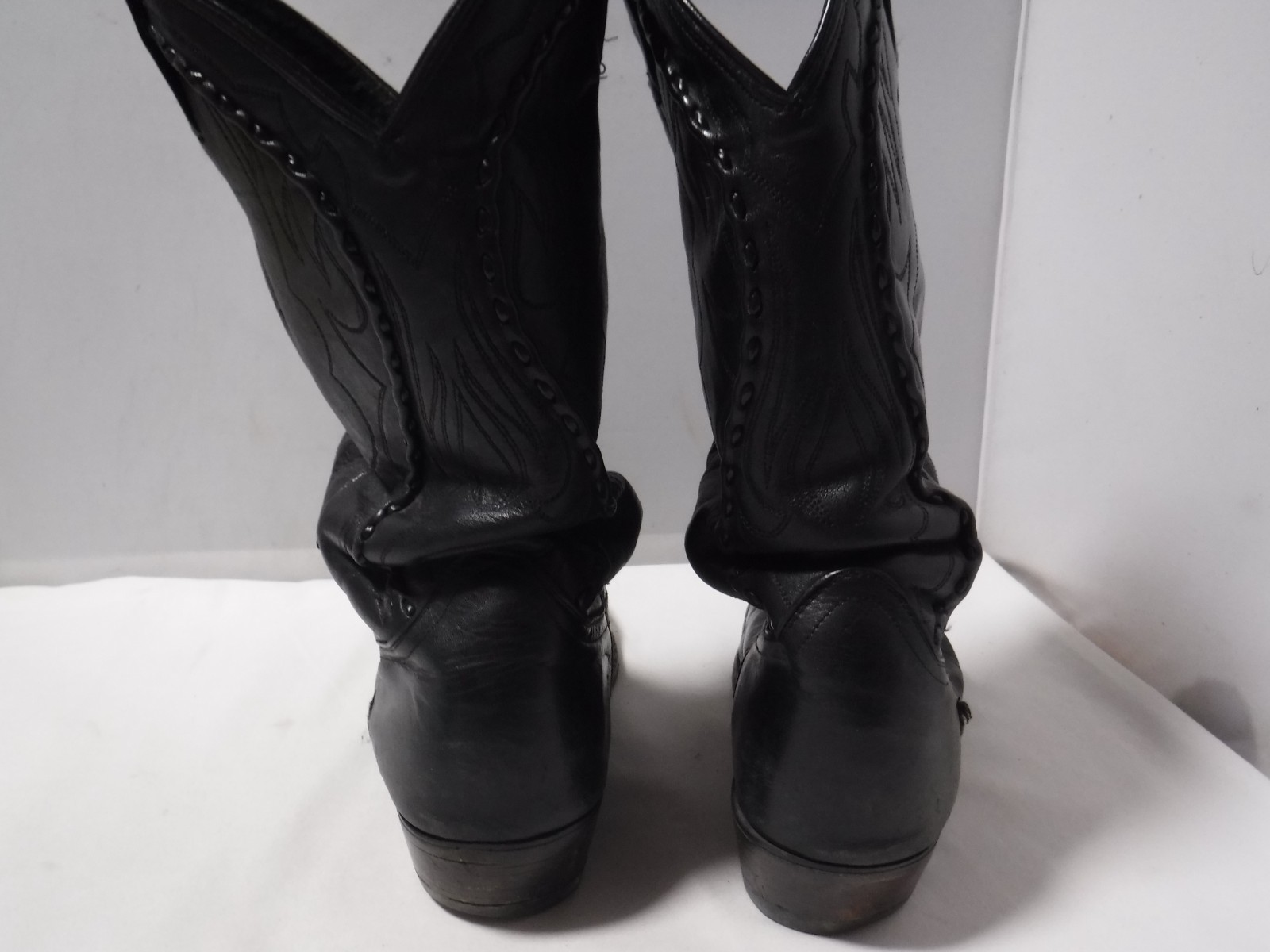 Dan Post-Phoenix Distressed Western Boots Men Size 8.5 EW Black Leather 16660