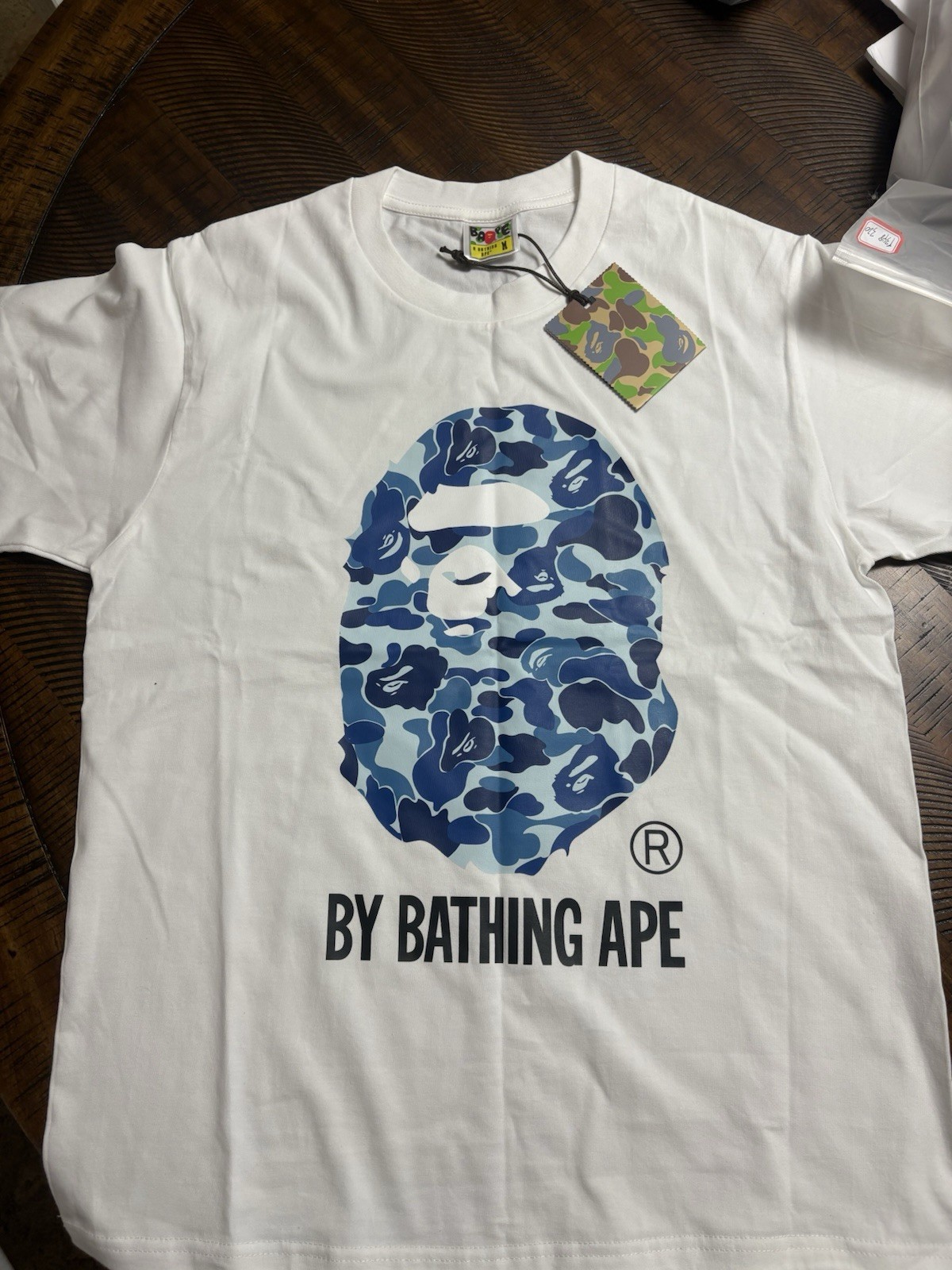 A Bathing Ape BAPE Men’s Graphic Logo Crew Neck T-Shirt White Size M