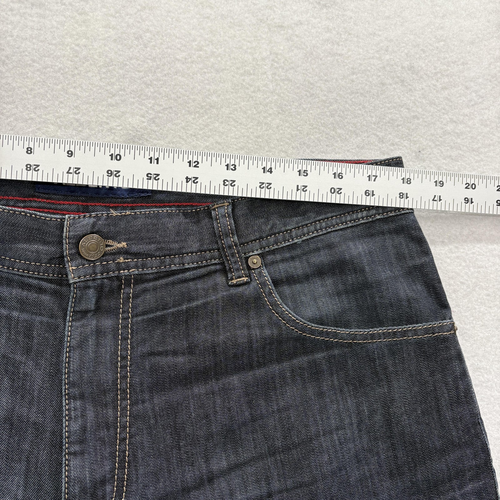 Alberto Stone Modern Fit Jeans Mens 36×32 Blue Dark Wash Regular Stretch Denim