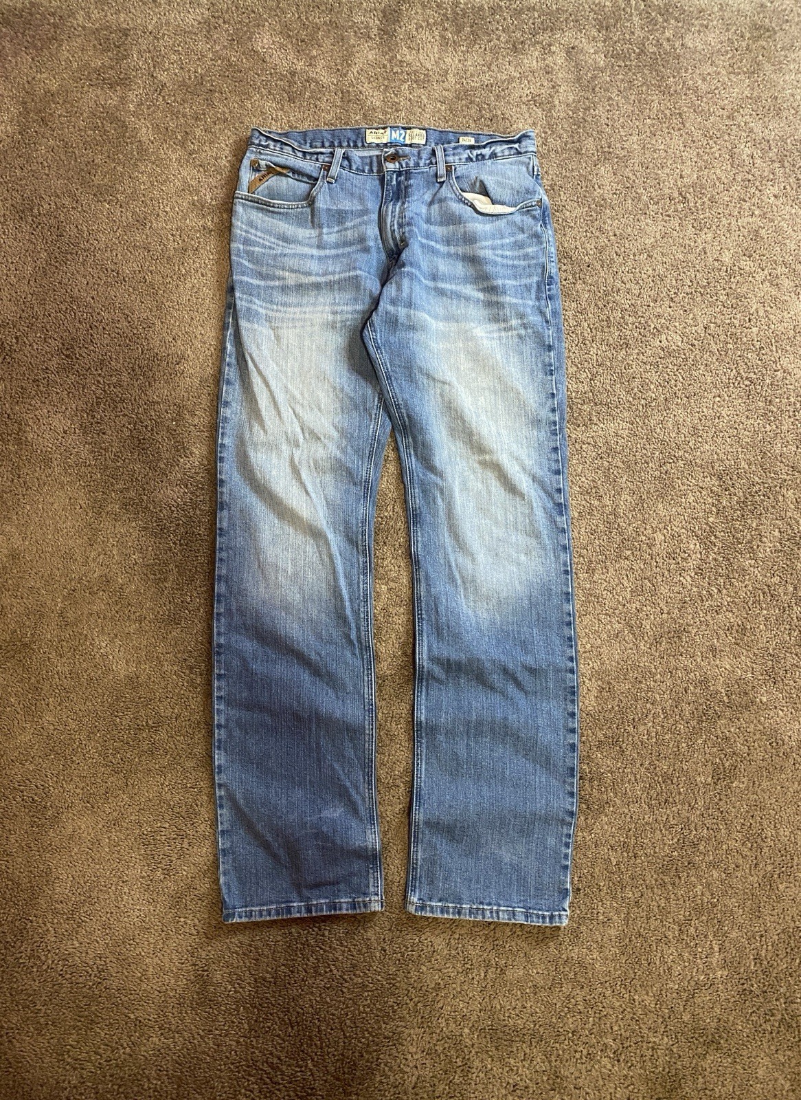 Ariat legacy M2 Relaxed Bootcut blue denim jeans size 34×36