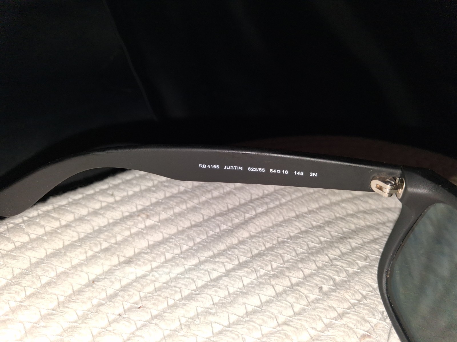Ray-Ban Justin RB4165 Black Frame Blue Mirrored Sunglasses 54-16