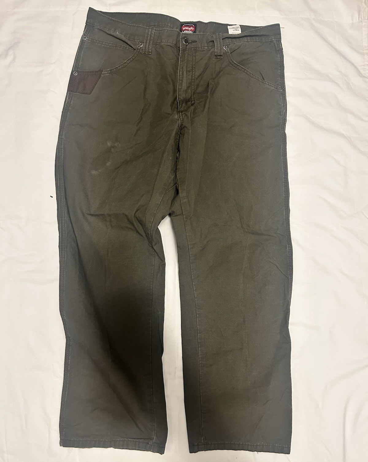 Wrangler Workwear Men’s Ripstop Relaxed Straight Leg 38×30 Cotton Pants