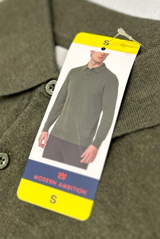 Modern Ambition Men’s Responsible Wool Cotton Blend Shirt Sweater, Green, S