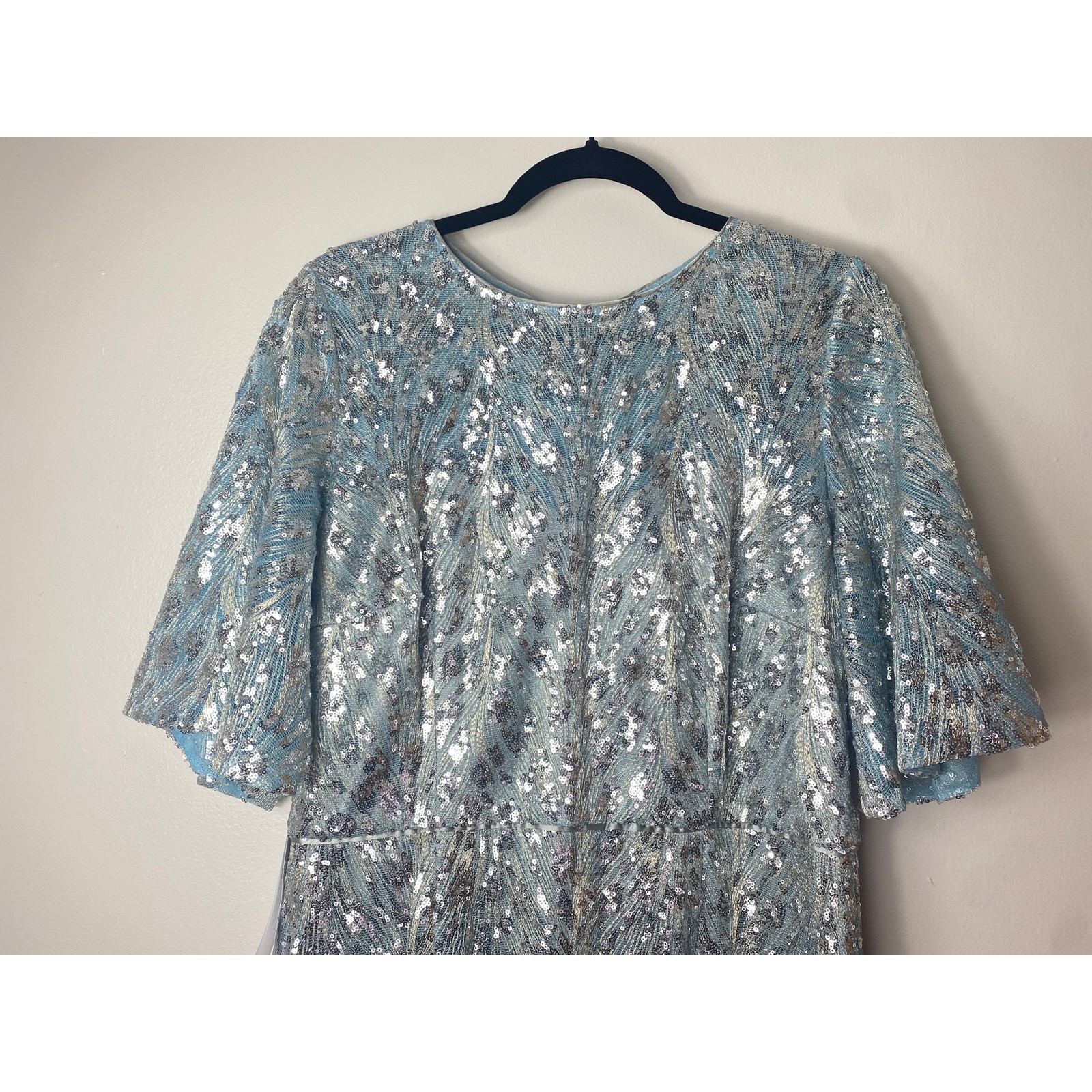 NWT JS Collections Dress 12 Blue Mother of the Bride Wedding Guest Formal Gown