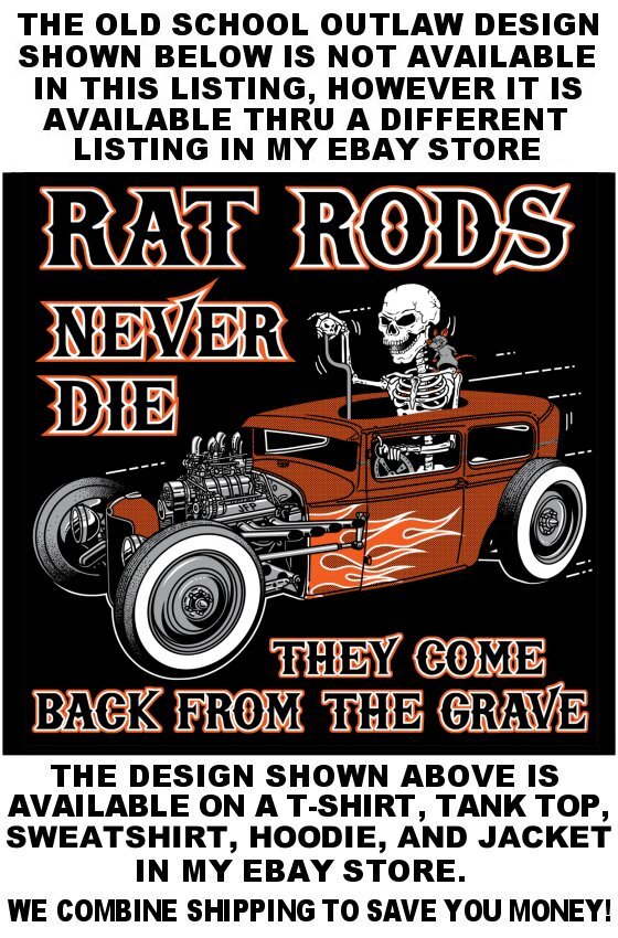 Giant Monster Rat In Blown Supercharged Hot Rat Rod Roadster Skull T-shirt WS161