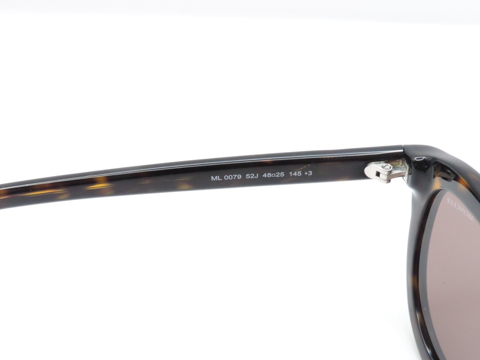 MONCLER ML 0079 52J SUNGLASSES BROWN TORT. 48-25-145 USED*