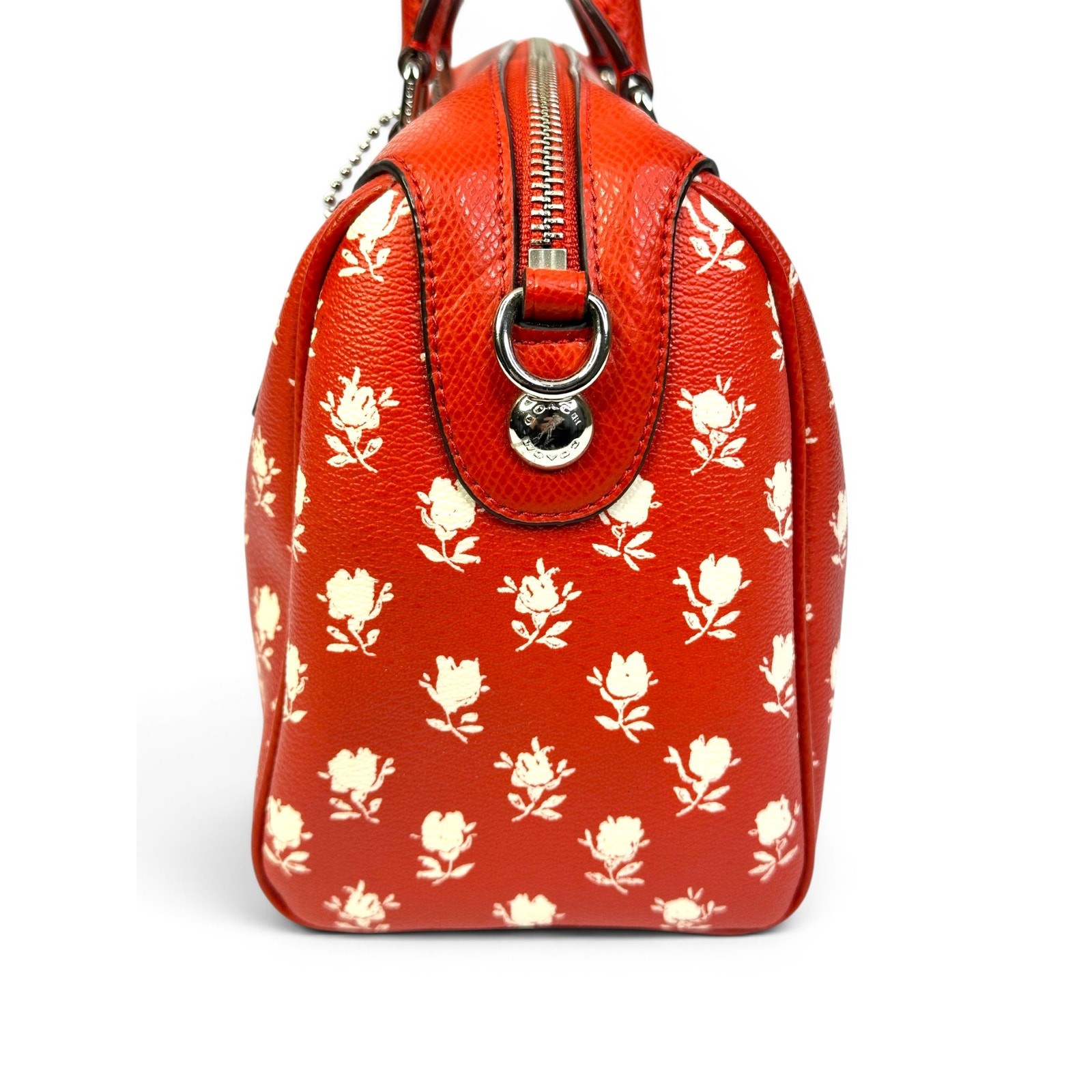 Coach Mini Bennett Badlands Floral Print Carmine Red Satchel Crossbody Bag