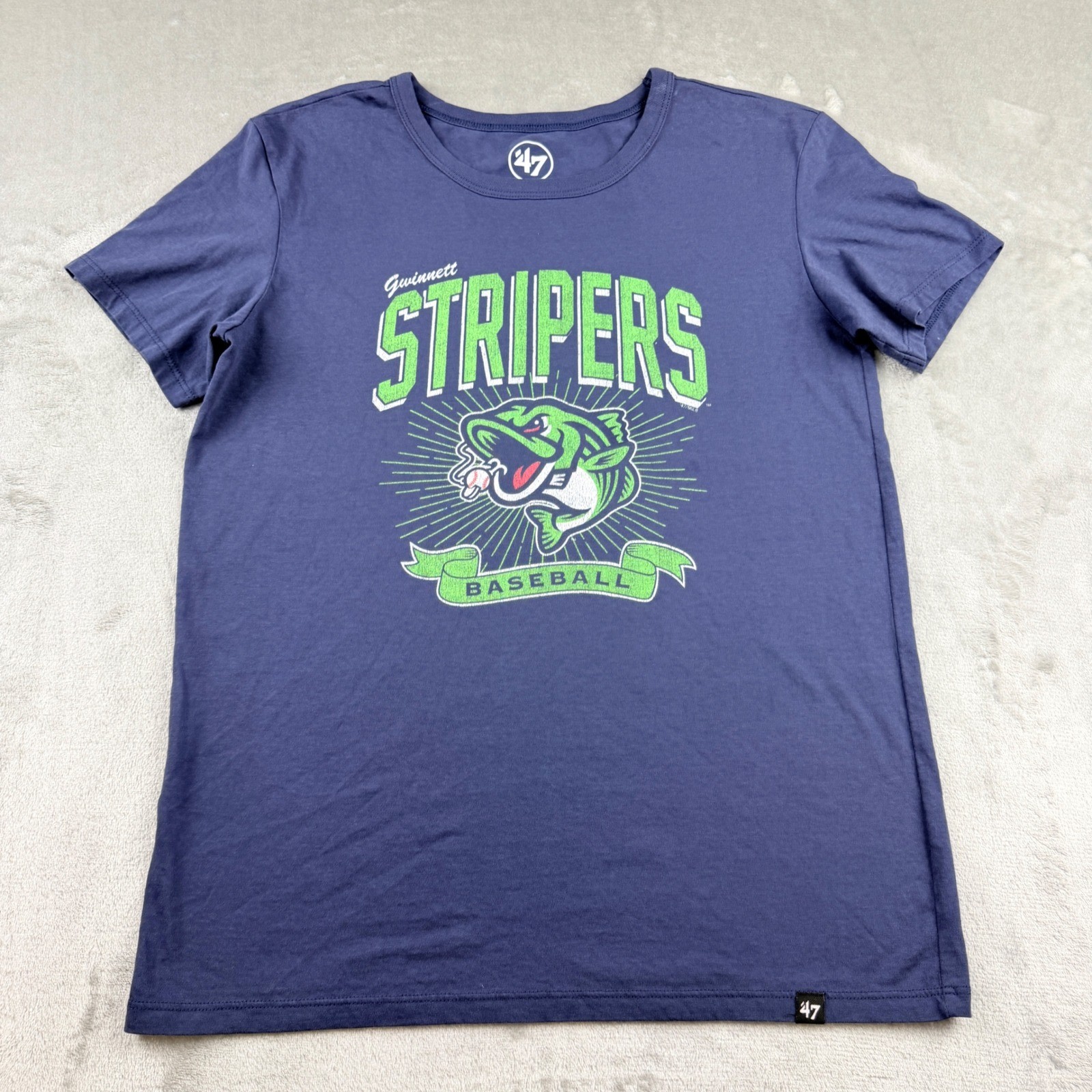 47 Brand Gwinnett Stripers Baseball T-Shirt Men’s XL Blue MiLB Minor League Tee
