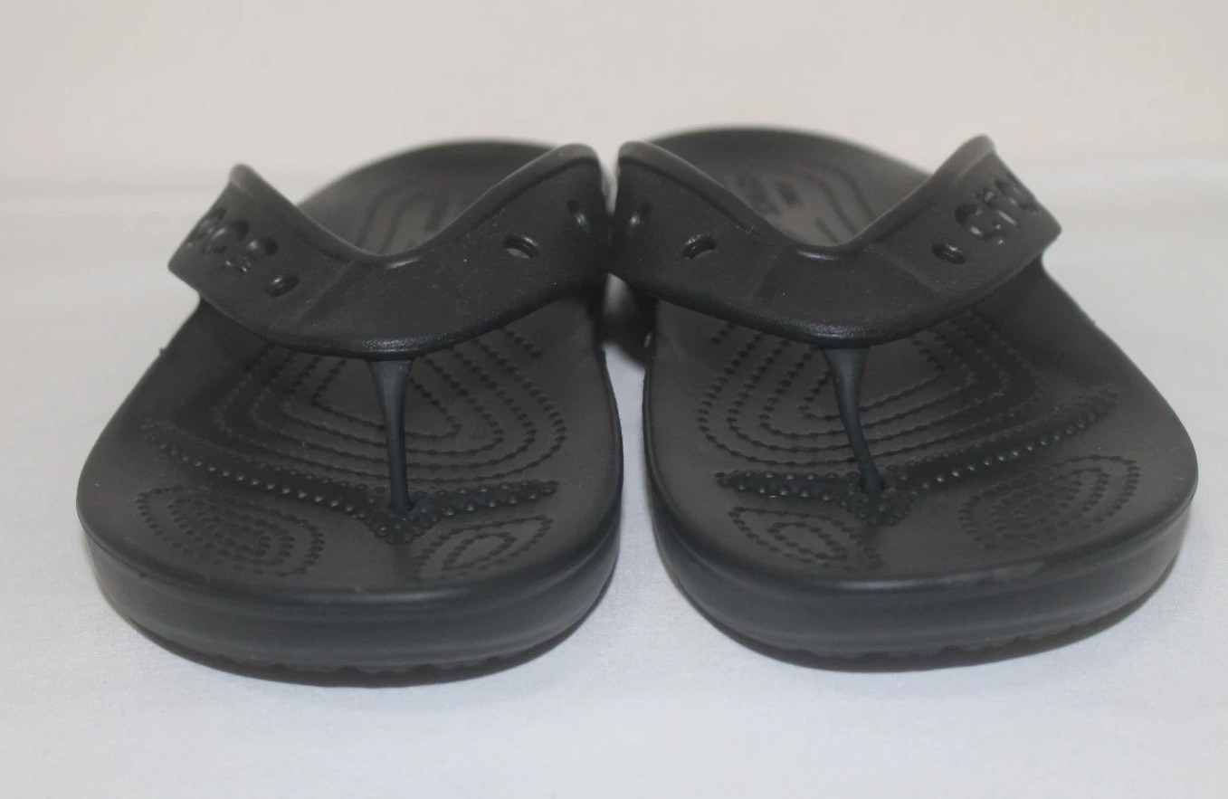 Crocs Baya II M8 W10 Flip Flops Sandals Black Slip-On Iconic Comfort Unisex