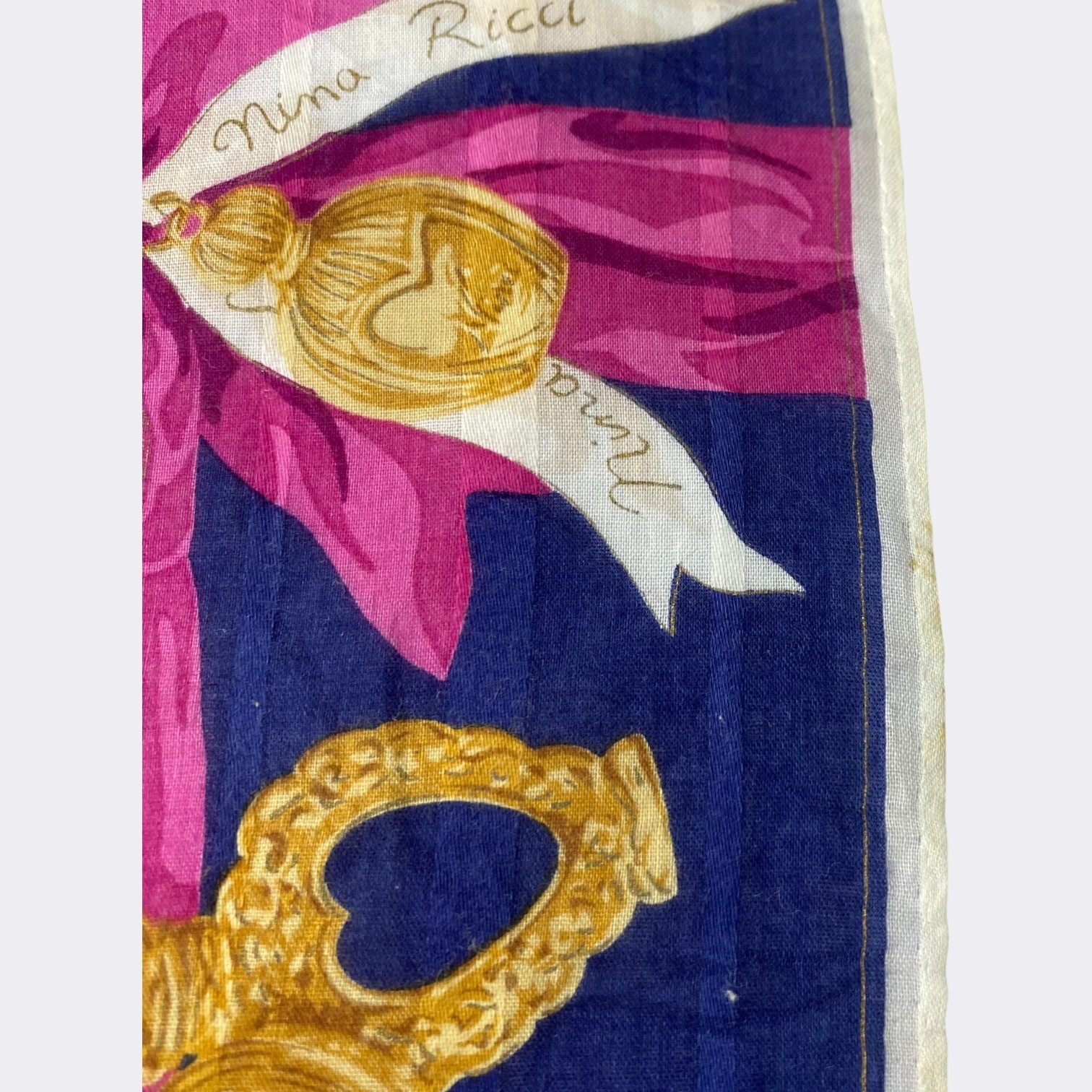 Vintage Nina Ricci Handkerchief Neckerchief Bandana Pocket Square Gift