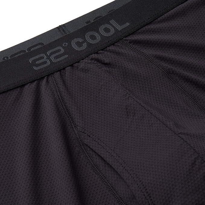32 Degrees Cool Men’s 3-Pack Comfort Mesh Boxer Brief, Black, Size M