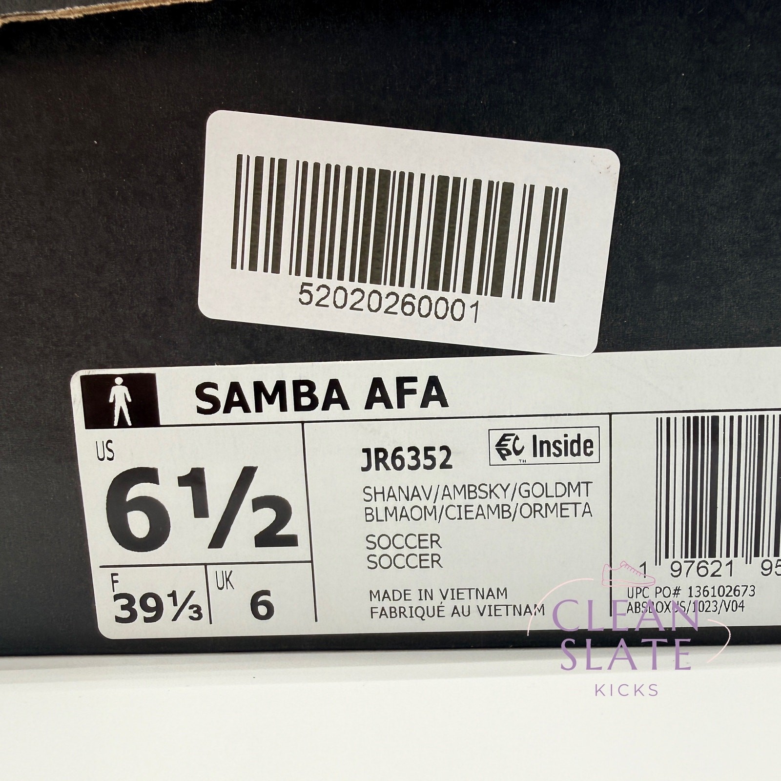 Adidas Samba AFA Argentina 50th Navy Gold Men’s 6.5 NIB