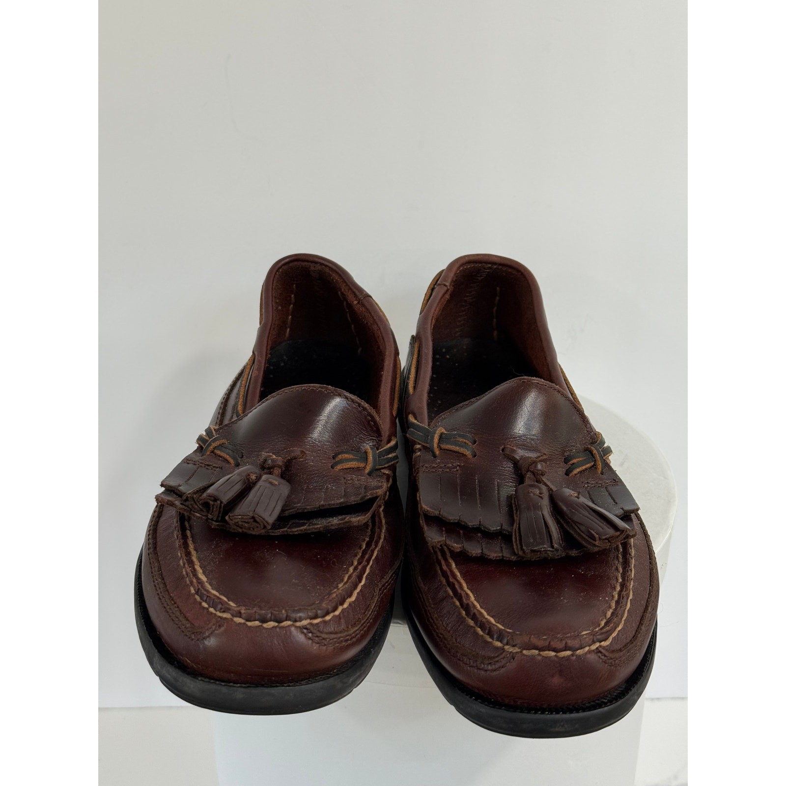 Sperry Top Sider Tremont Tassel Loafers Mens 9W Brown Leather Kiltie Shoes Dress