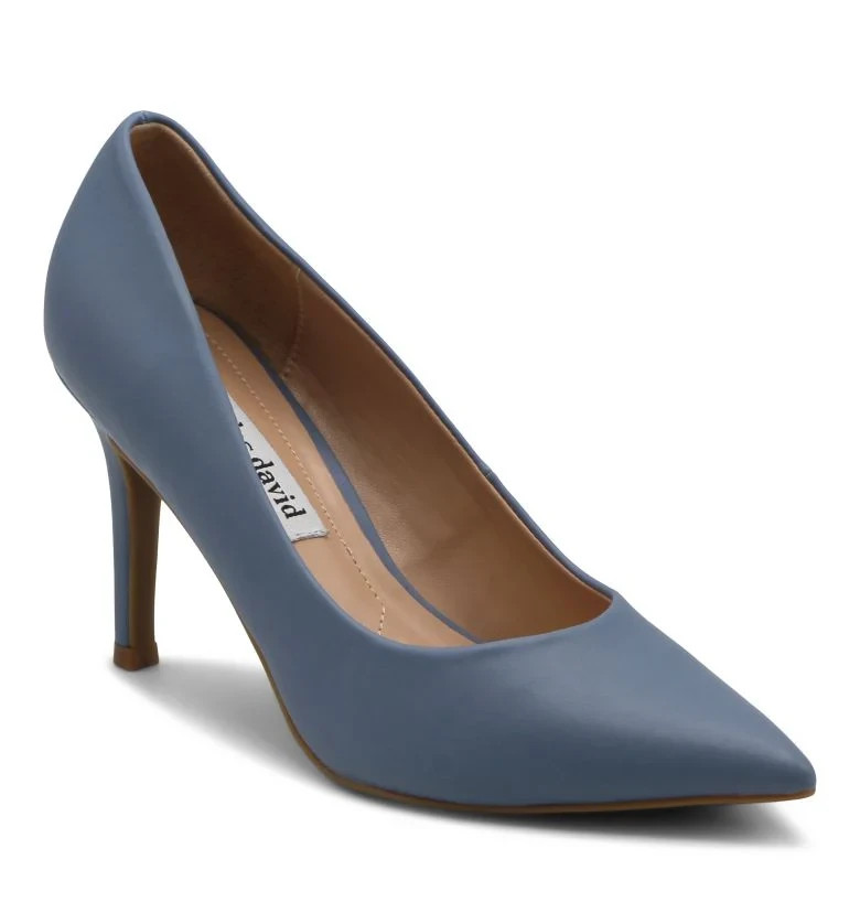 Charles David Geno Womens Pointed Closed Toe Stiletto Heel Pumps, 6 Medium, Blue