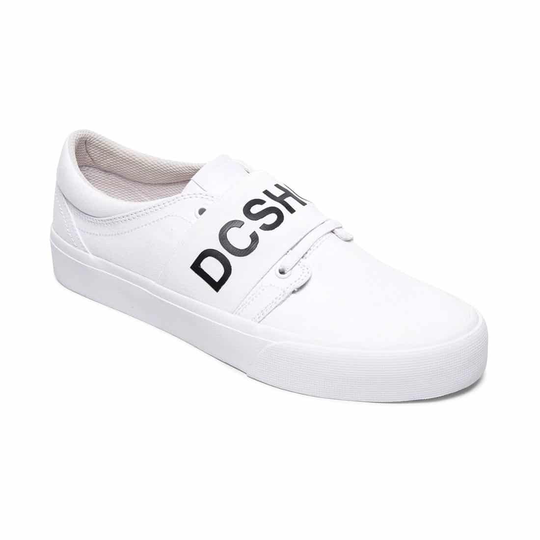 DC Trase TX Skate Shoes – White/Black