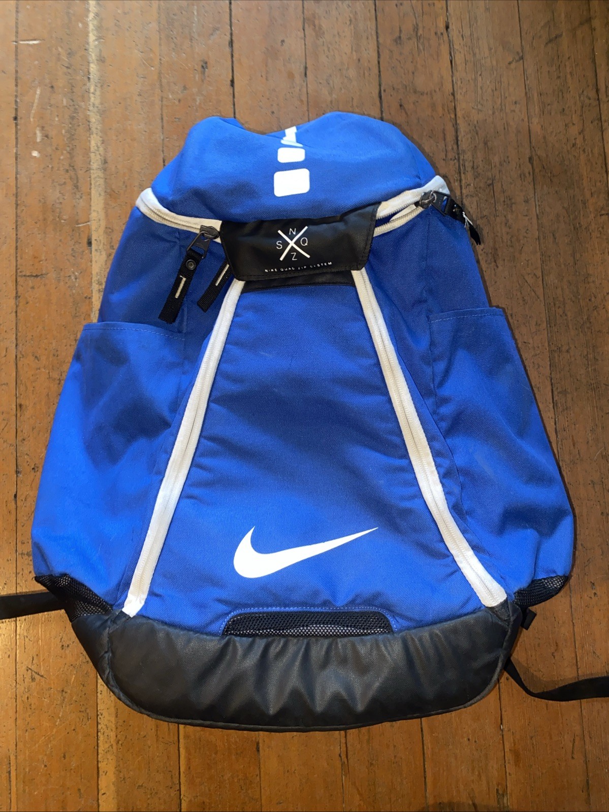 Nike Elite Max Air Backpack Blue Quad Zip System Basketball