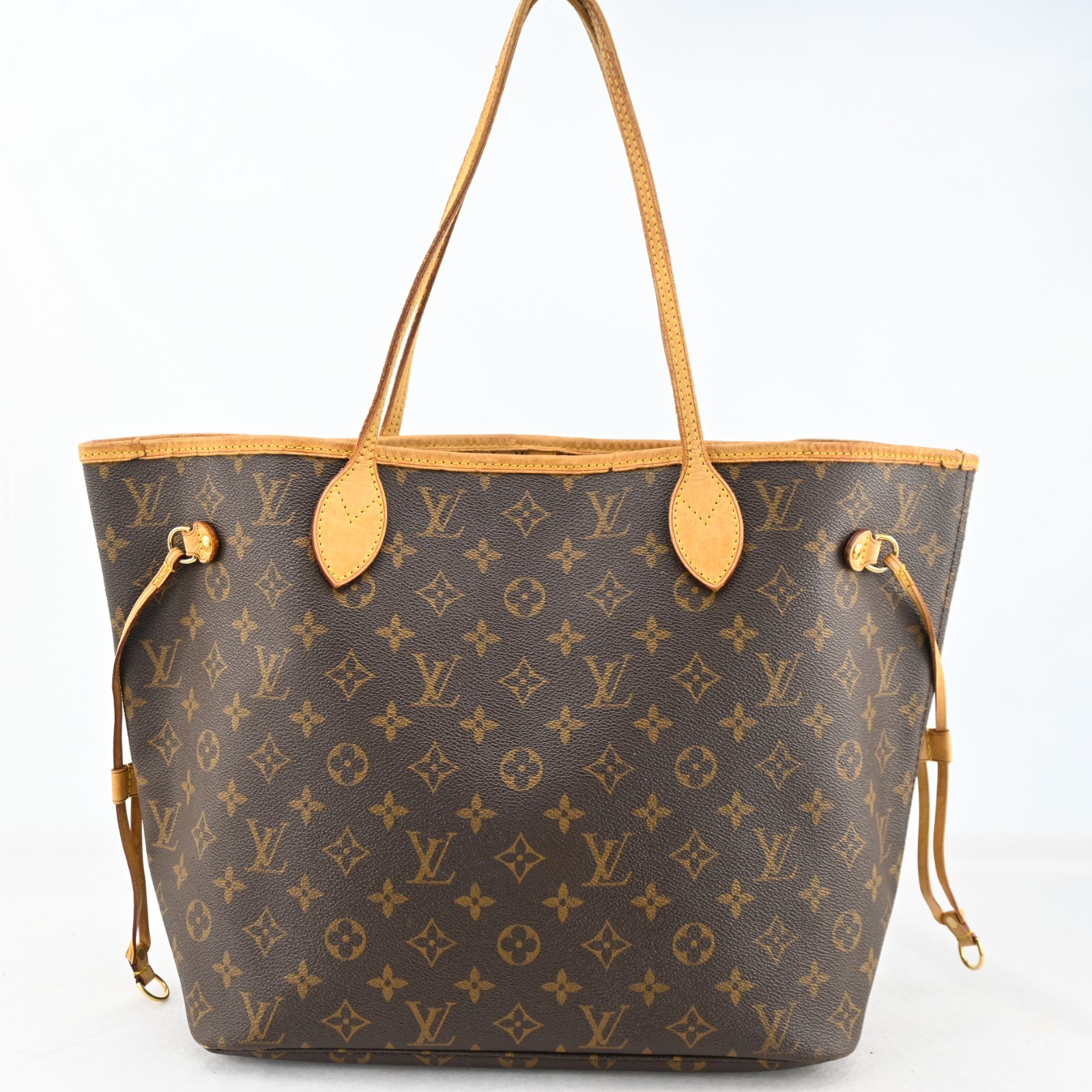 Louis Vuitton Monogram Neverfull MM Leather Fabric Brown Tote bag C1946GA806
