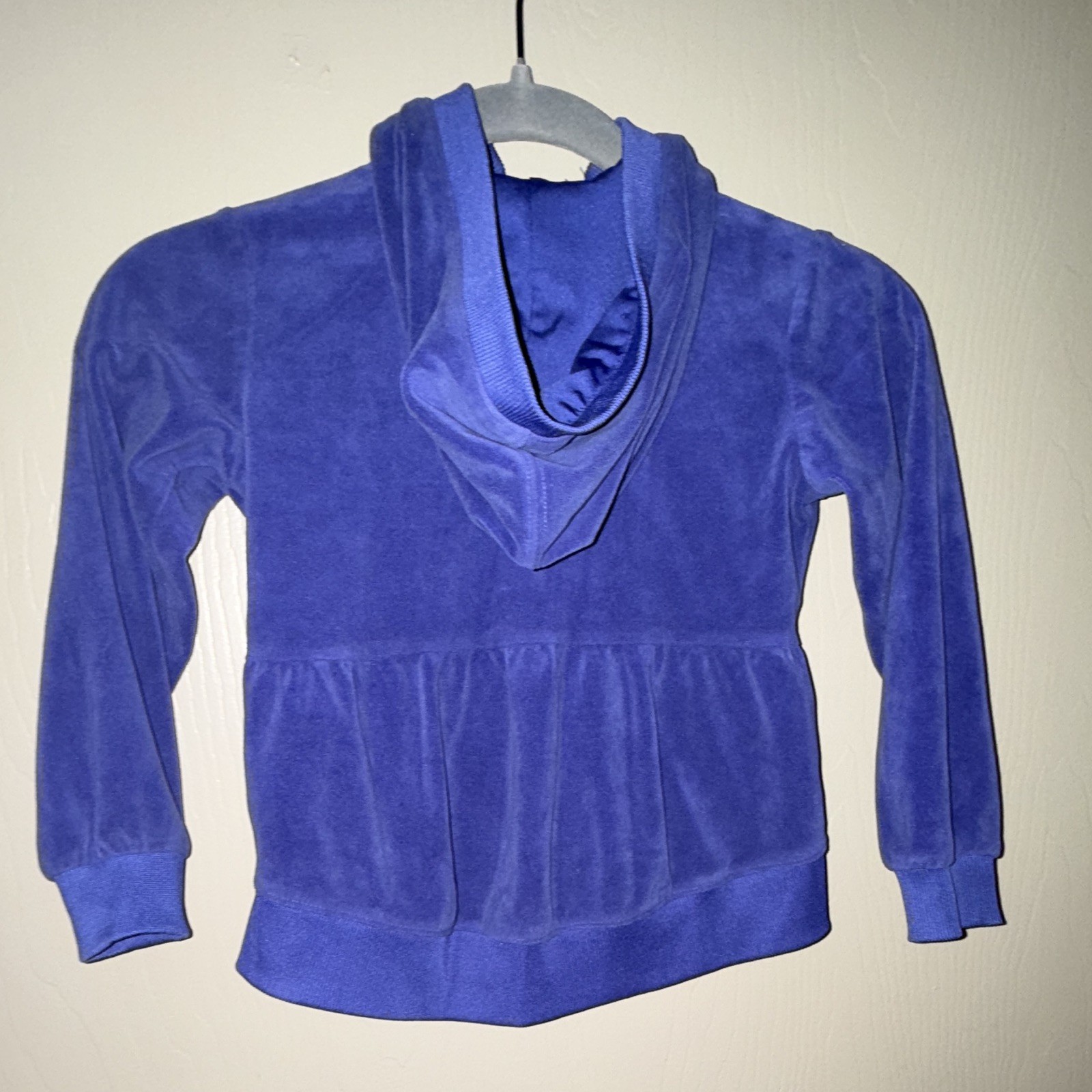 Nike Boys Blue Full Zip Hooded Hoodie Size 6 Polyester Pockets Logo