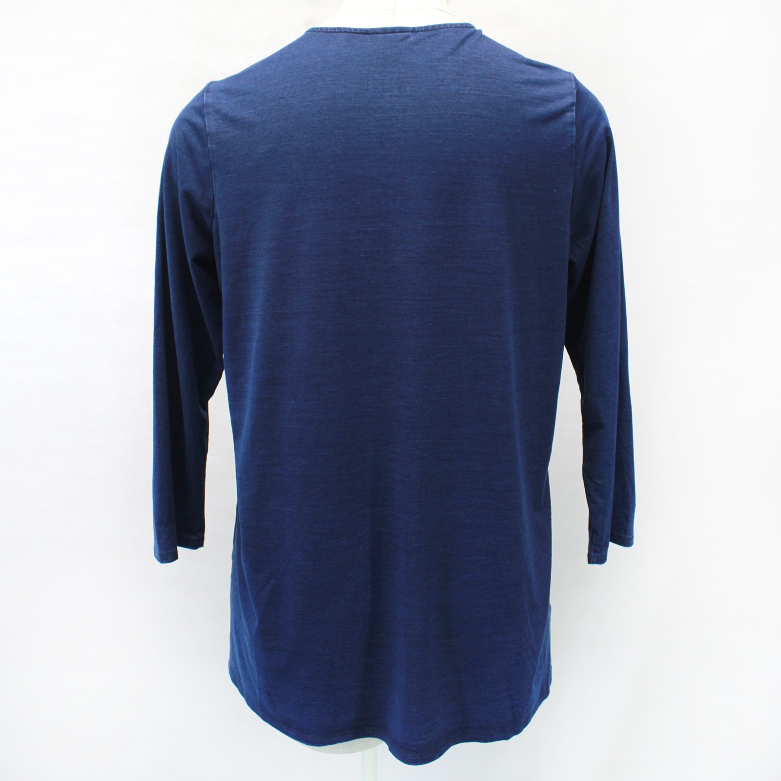 J.Jill Plus Navy Blouse Top Tunic Button Casual Long Sleeve Crew Neck 2X