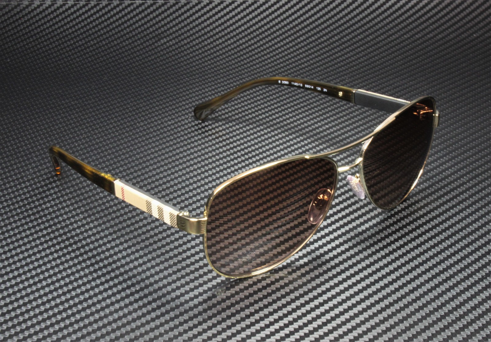 BURBERRY BE3080 114513 Light Gold Brown Gradient 59 mm Women’s Sunglasses