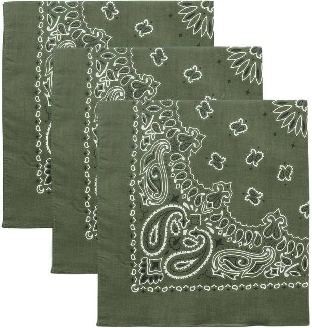 Trainmen Paisley Bandanas Head Scarf Do-rag 100% Cotton Bandanna 22″ x 22″ 3Pack