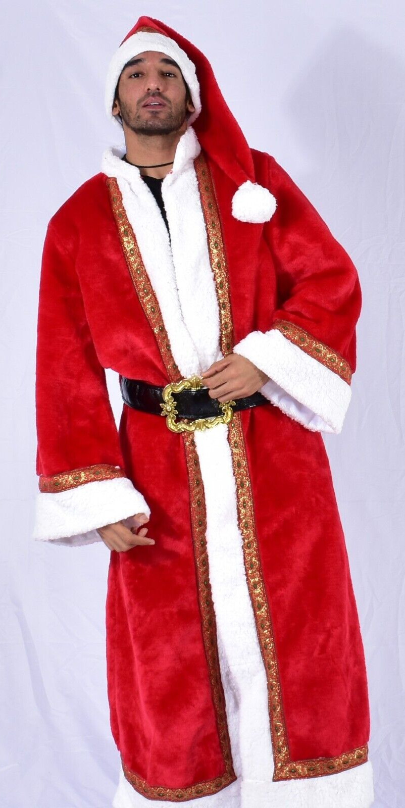 Adult Santa Claus Robe, Santa’s Luxurious Loungewear, One Size