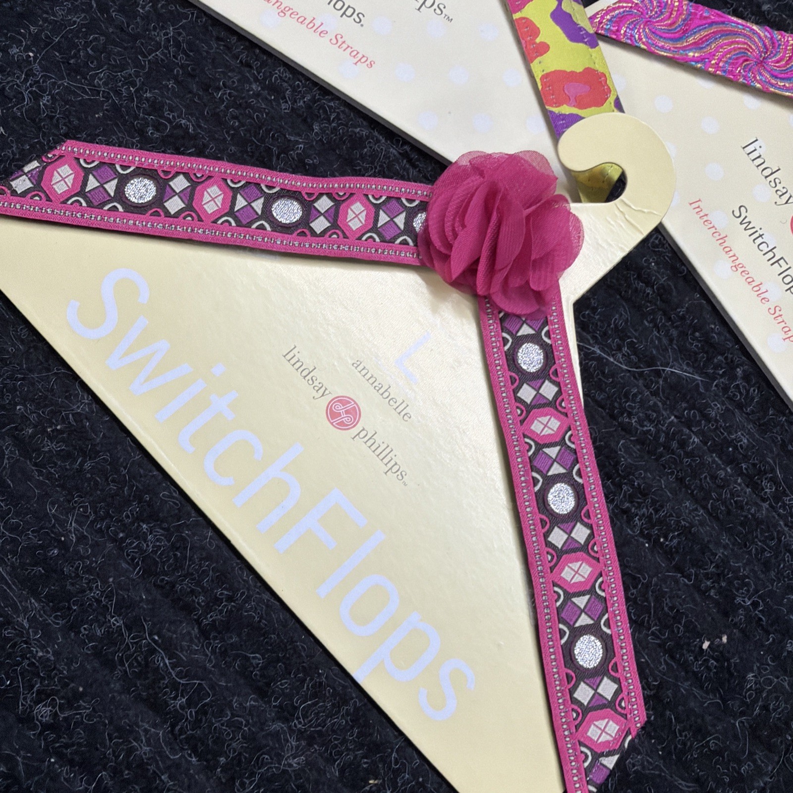 3 New Lindsay Phillips Switchflops Flip-flops Sandal Straps Size L