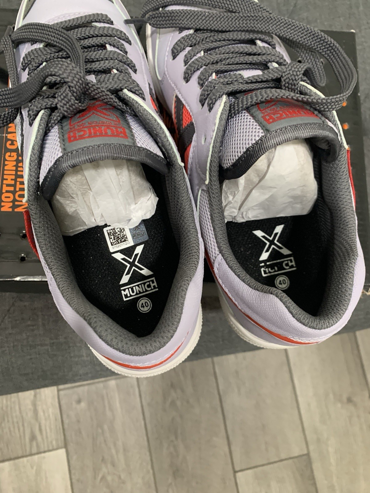 Munich Continental V2 4104050 Low Top Lace-Up Sneakers Purple Gray Red
