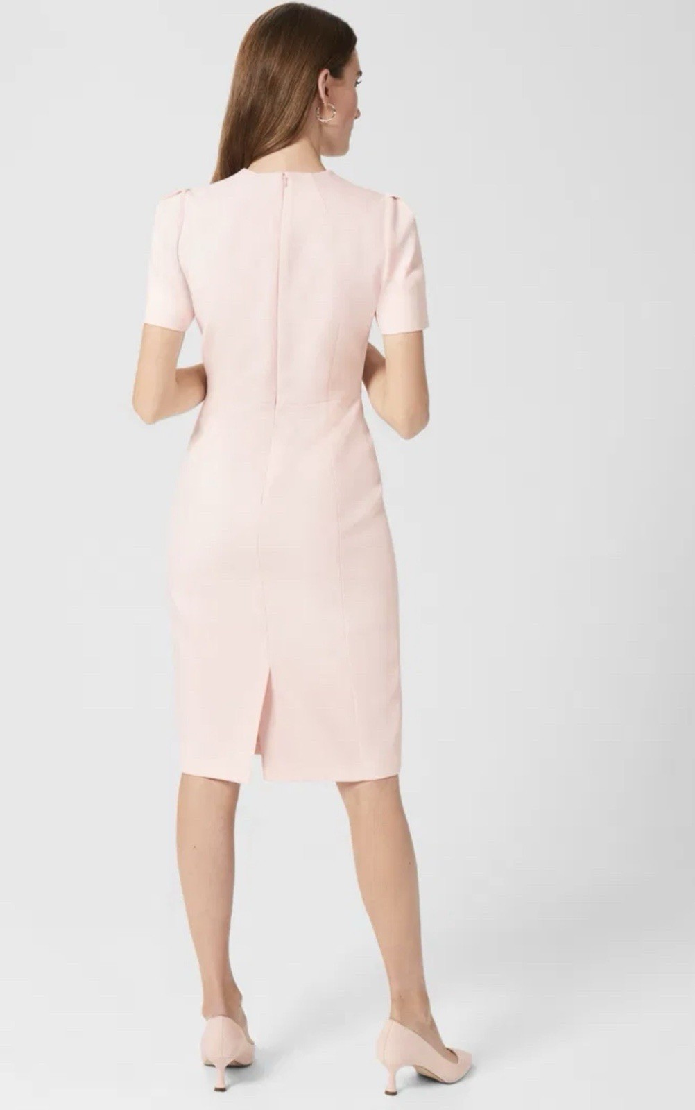 Hobbs Ana Knee Length Shift Pale Pink Dress Size UK12 New With Tags RRP £199