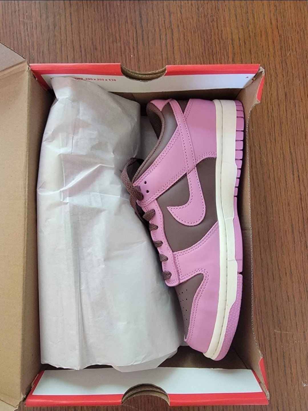 Nike Dunk Low Men’s Low Top Lace-Up Athletic Sneakers Pink Brown Colorblock