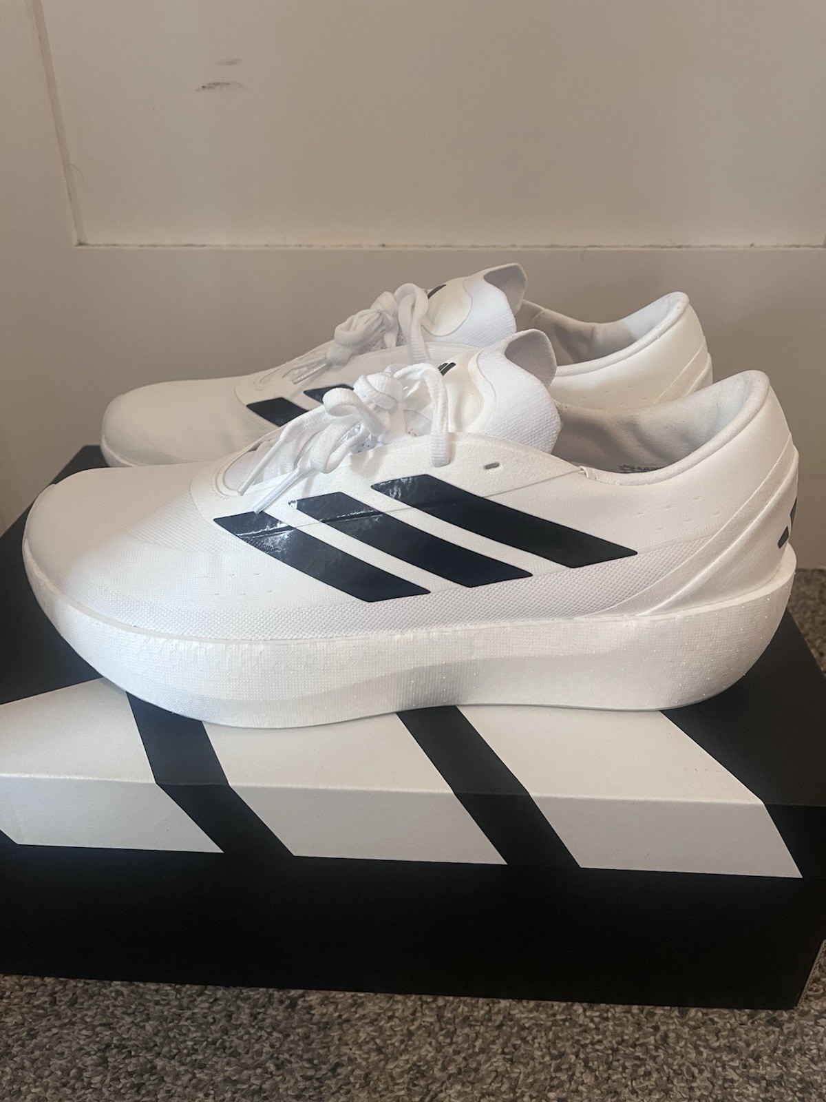 adidas Zenboost M Men’s Running Sneakers White/Black Low Top Lace-Up HQ9528