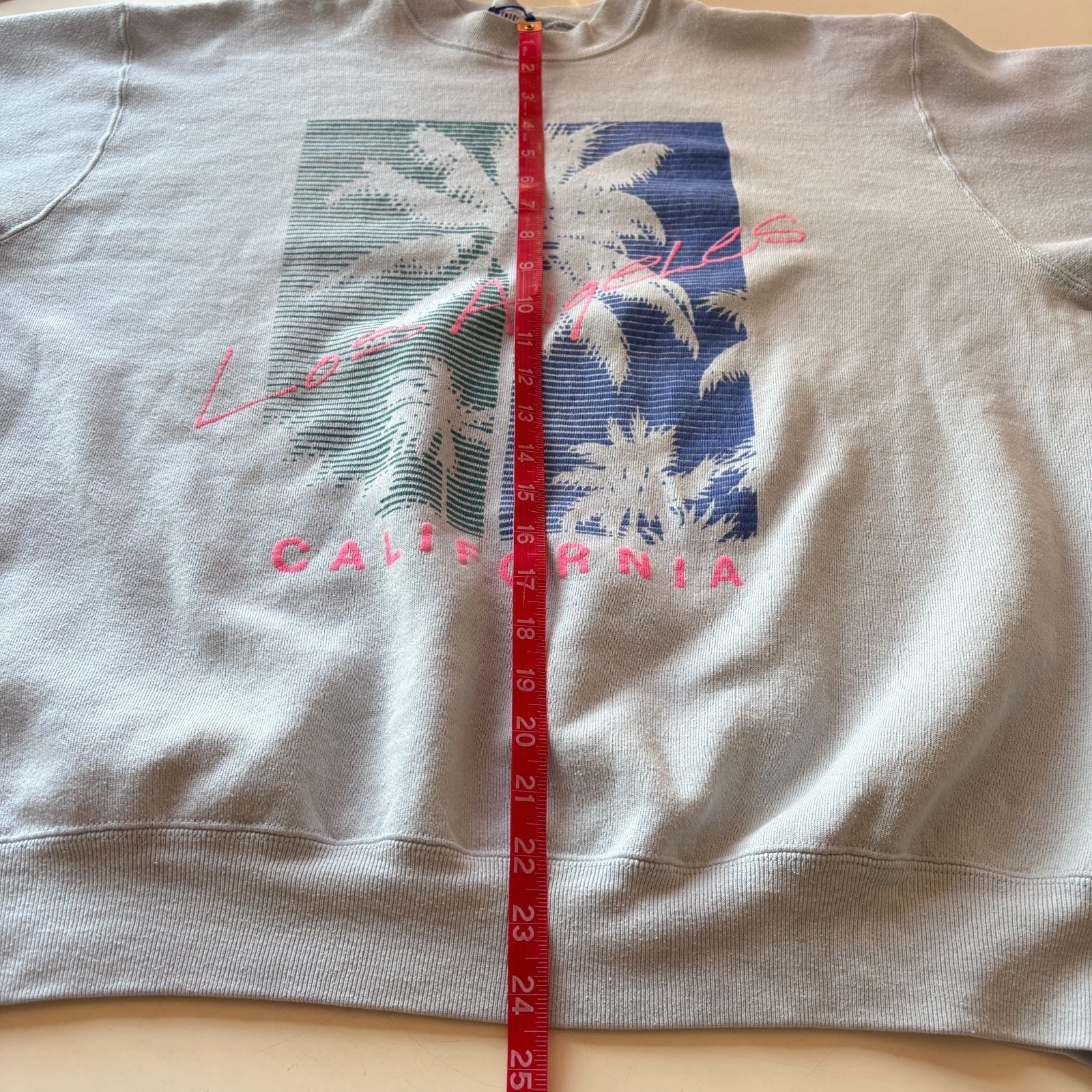 Vintage 90s Los Angeles Sweatshirt XL California Palm Tree Graphic Tultex USA