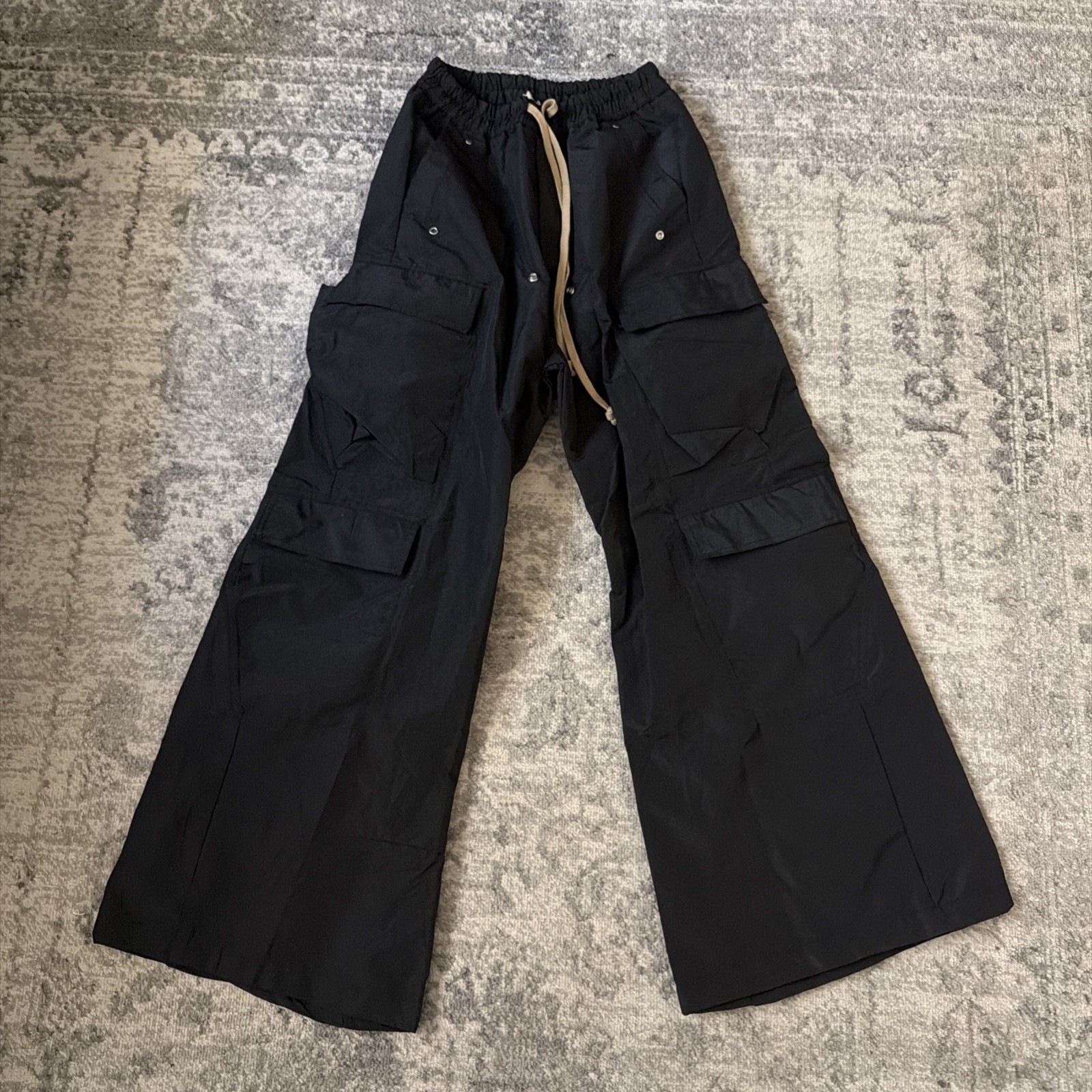 Mnml Mens Black RAVE DOUBLE CARGO PANTS Size XS