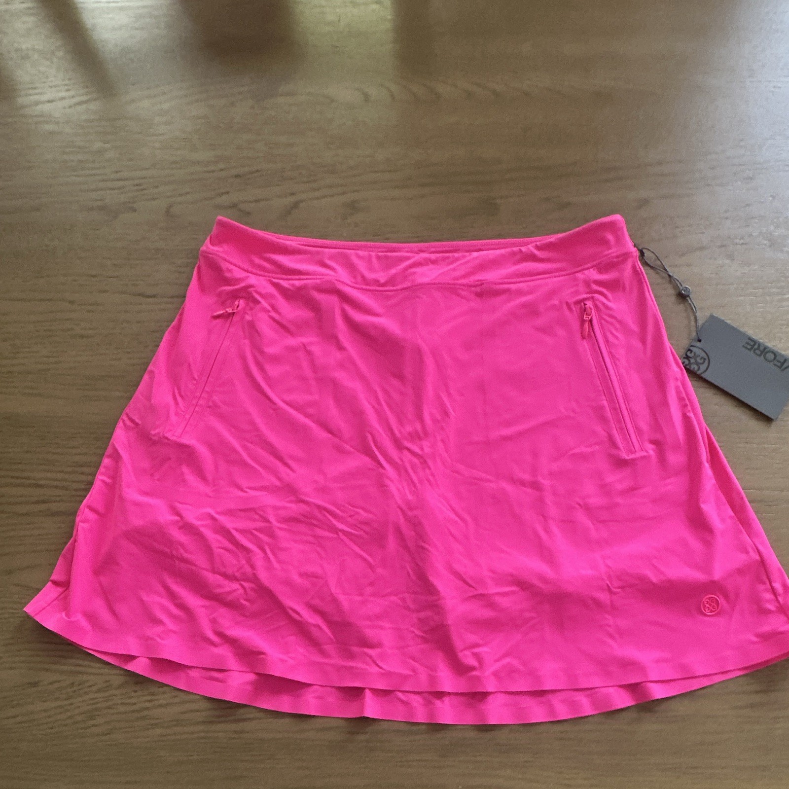 G/FORE Women’s Pink M Athletic Golf Skirt, Short Pull-On with Zip Pocket