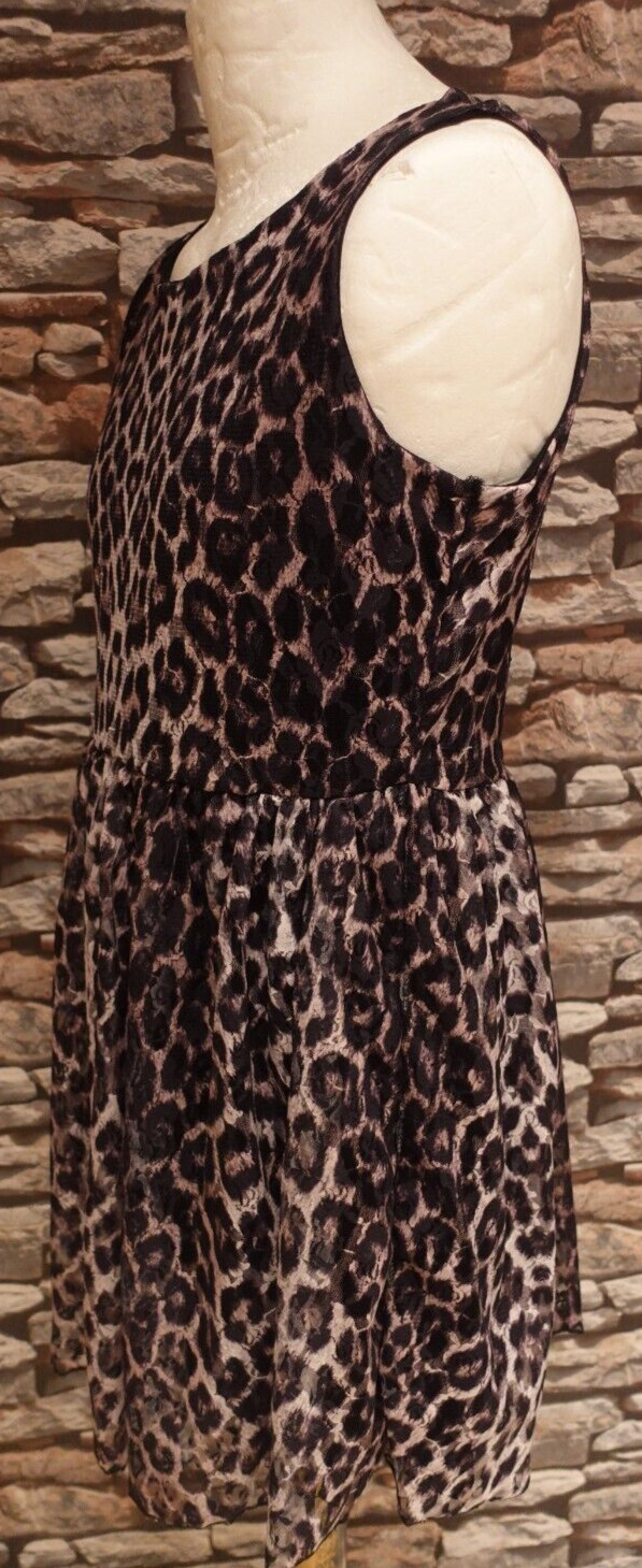 Quiz Lovely Stylish Animal Print Lined Sleeveless Dress Size 16