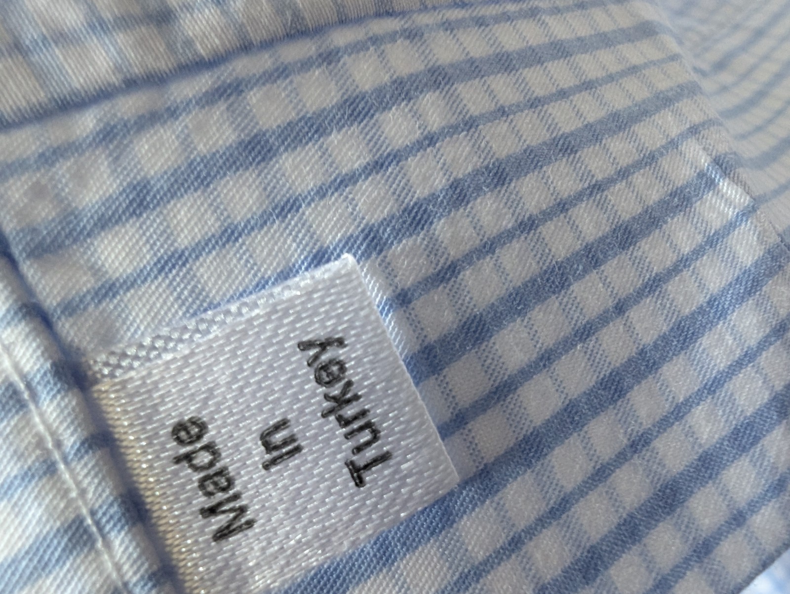 Ledbury Fine Shirting Slim Fit 17.5 100% Baumwolle Cotton Blue Checkered