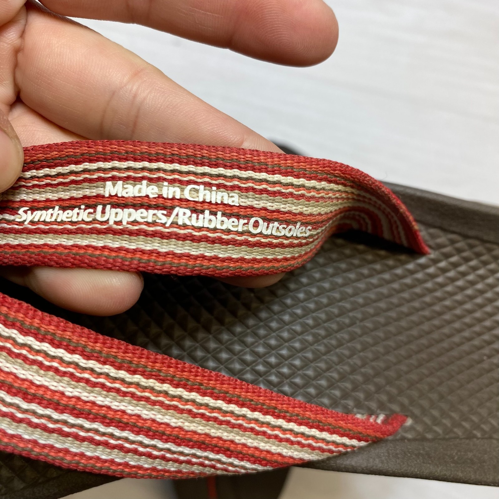 Chaco Flip EcoTread Flip Flop Sandals Women’s Size 9W Red White Outdoor Summer