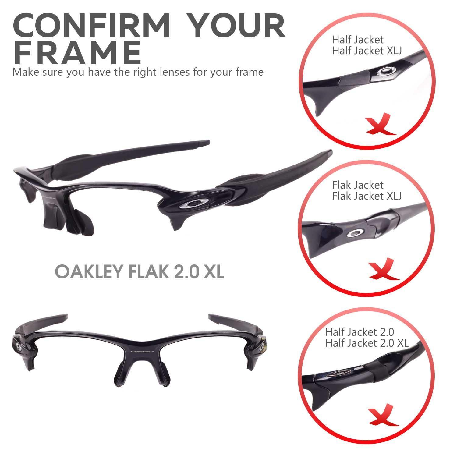 Walleva Transition/Photochromic Polarized Lenses For Oakley Flak 2.0 XL