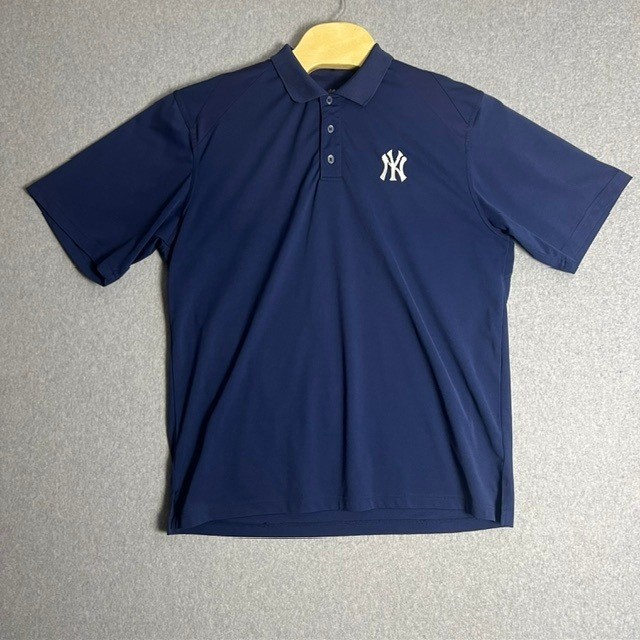 Majestic Men’s Nvy Blue MLB New York Yankees Polo Shirt Size XL