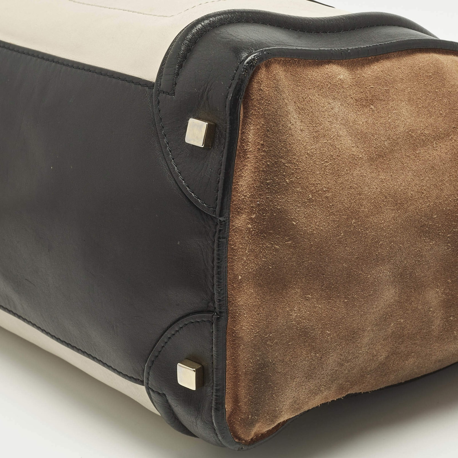 Celine Luggage Multicolor Leather and Suede Tote Bag
